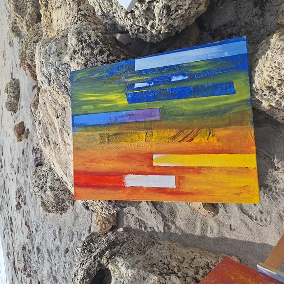 HandMade Acrylic Painting Relaxing Balanc "24 x "30 - Picture 2 of 6